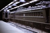 Erie-Lackawanna trains in the Hoboken, NJ, terminal