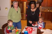 Cutting the cake - Daria, Karla, Isis and Jacob