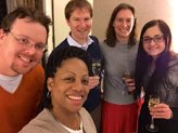 New Years Champagne toast: Adam, Karla, Andy, Sarah and Misha