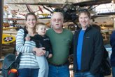 Sarah, Jacob, Jeff and Andy on the main lobby of the Udvar-Hazy Center